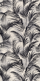 11134R Плитка Тропикаль Листья чёрный обрезной 30x60